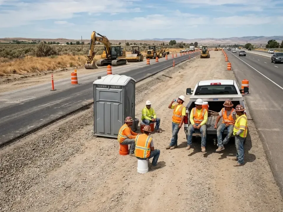 highway-road-construction-crew-007 — frequently asked questions, Porta Potty and Restroom Rentals in Kimberly, ID